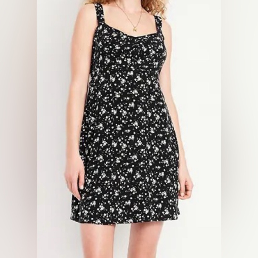Fit & Flare Crepe Mini Dress